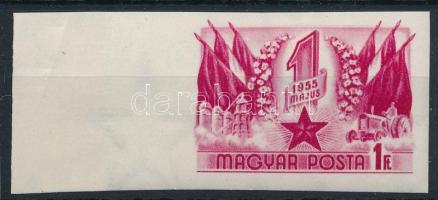 1955 Május 1. (VI.) ívszéli vágott bélyeg (6.000)