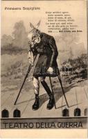 Primavera Scapigliata. Teatro della Guerra / humoros Ferenc Józsefet gúnyoló olasz karikatúra / Franz Joseph I of Austria mocking Italian propaganda caricature (EK)