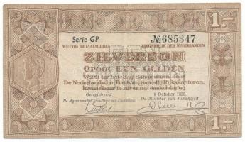 Hollandia 1938. 1G "Zilverbonnen (Ezüstértékű bankjegyek)" T:F Netherlands 1938. 1 Gulden "Zilverbonnen (Silver notes)" C:F Krause 61