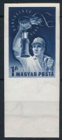 1956 Bányásznap (II.) ívszéli vágott bélyeg (5.000)