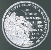 Németország 2005. "60 éve ért véget a II. világháború" Ag emlékérem 20g T:PP