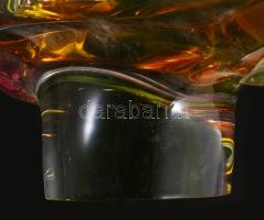 Chribska cseh multicolor színezésű asztaldísz kínáló, Terv: Josef Hospodka, minimális kopással, 35x1...