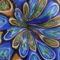 Murano millefiori váza, sérüléssel, repedéssel, m: 17 cm