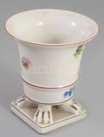 Herendi virágmintás oroszlánkörmös kisváza, jelzett, minimális kopással, m: 8 cm