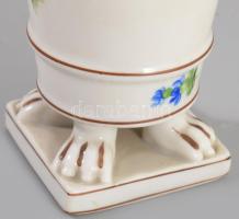 Herendi virágmintás oroszlánkörmös kisváza, jelzett, minimális kopással, m: 8 cm