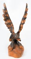 Faragott fa turul szobor, m: 39 cm