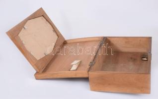 1917 Háborús emlék díszdoboz, kulcs nélkül, belefoglalva Isonzo-Armee 1915 - I. Világháborús sapkaje...