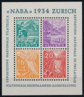 1934 Luxus minőségű NABA blokk Mi 1