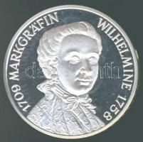 Németország 1980. "Markgräfin Wilhelmine" Ag emlékérem T:PP! 15g