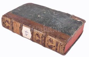 [Szent Ágoston] D. Aurelii Augustini Hipponensis Episcopi Confessionum Libri XIII. Venetiis, 1779. Pezzana, 1 t. (rézmetszetű címkép) 376+ p. Aranyozott, bordázott félbőr kötésben