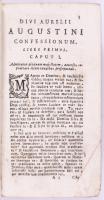 [Szent Ágoston] D. Aurelii Augustini Hipponensis Episcopi Confessionum Libri XIII. Venetiis, 1779. P...