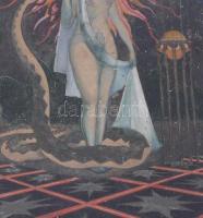 Ifj. K. Muraközy László (működött a XX sz. első felében): "A nap leánya". Akvarell, papír,...