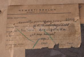 Ifj. K. Muraközy László (működött a XX sz. első felében): "A nap leánya". Akvarell, papír,...