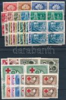 5 klf sor az 1940-50-es évekből négyestömbökben, 2 stecklapon