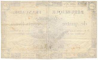 Franciaország1792. 400L "Assignata" "174 1683" vízjellel és szárazpecséttel T:F ...