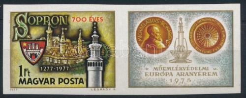 1977 Sopron vágott szelvényes bélyeg (3.500)