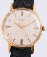 Poljot 17 köves kézi felhúzós karóra, működik, karccal d: 34 mm