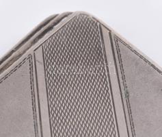 Ezüst (Ag) tárca, jelzett, 8x10 cm, bruttó 142g