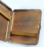 Ezüst (Ag) tárca, jelzett, 8,5x8 cm, bruttó 121g