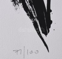 Nádler István (1938-): Niké (cím nélkül), 1991. Szitanyomat, papír. Jelzett. Számozott: 77/100. Az 1...