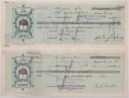 1930-1942. Budapest 14db 10f - 3p 60f 14xklf névértékű kitöltött váltó T:XF-F