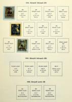 Használt előnyomott album 1945-1966 kevés bélyeggel