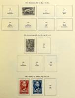 Használt előnyomott album 1945-1966 kevés bélyeggel