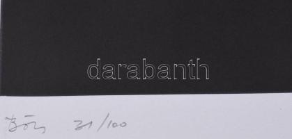 Gáyor Tibor (1929-2023): Tektonika (olvashatatlan címmel), 1988-1991. Szitanyomat, papír. Jelzett. S...