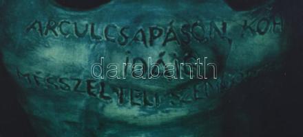 Bujdosó Alpár (1935-2021): Homlokegyenest ... (cím nélkül), 1991. Ofszet nyomat, papír. Jelzett. Szá...