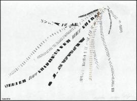 Tóth Gábor (1950-2019): Casio CP-8. Ofszet nyomat, papír. Jelzett. Számozott: 25/100. Az 1991-ben megjelent Gépeltérítés-Képelterítés mappából (Magyar Műhely, Párizs). Lapméret: 30x40 cm