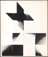 Veszprémi László (1945-): Geometrikus kompozíció (Cím nélkül). Szitanyomat, papír. Jelzett. Számozott: 24/250. 34,5x29 cm