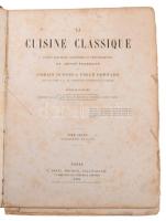 Dubois, Urbain / Bernard, Émile: La Cuisine Classique. Étude pratiques, raisonnées et démonstratives de l'école française. Tome II. 2 S., 491 p. 48 db egészoldalas fa és acélmetszetű táblával. Néhány oldal sérült. egy tábla kijár, foxingos, de teljes. Korabeli kopott félbőr kötésben