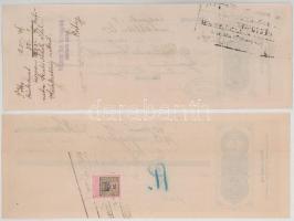 1908-1926. Budapest 13db 10f - 20K 13xklf névértékű kitöltött váltó T:XF-F