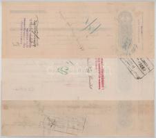 1908-1926. Budapest 13db 10f - 20K 13xklf névértékű kitöltött váltó T:XF-F