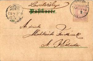 1899 Künstler-Postkarte der Meggendorfer Blätter Nr. 10. Modern / kerékpáros hölgy / Lady riding a b...