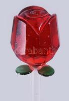 Eros Rose Bouquet 6 szál kristály rózsa, hibátlan, díszdobozban, h: 34 cm