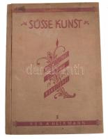 Heckmann, Adolf: Süsse Kunst. Neuzeitliches Schaffen in der Konditotei. 104 T, amiből 80 színes ca. 400 recept. Nordhausen, 1930. Killinger, Festett egészvászon kötésben, néhány tábla kijár, néhány lap széle töredezett   Painted full-cloth binding, some boards are missing, some pages have chipped edges