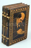 Könyv alakú intarziás díszdoboz Lenin ábrázolásával, sérüléssel, 25x18 cm