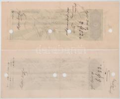 1875-1896. 8db 5f - 70f névértékű kitöltött váltó T:VF-F