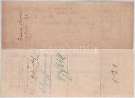 1875-1896. 8db 5f - 70f névértékű kitöltött váltó T:VF-F