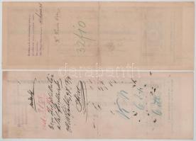 1875-1896. 8db 5f - 70f névértékű kitöltött váltó T:VF-F