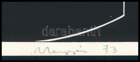 Mengyán András (1945-): Formák (cím nélkül), 1973. Szitanyomat, papír, jelzett. Számozott (24/250). ...