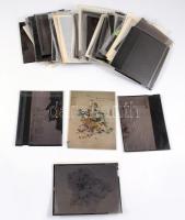 ca 1985 Budapest gazdaságföldrajza kb 100 db színes térképes dia sokféle gazdasági témában, magyarázatokkal. 12x10 cm