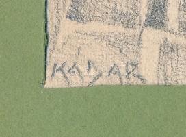 Kádár György (1912-2002): Kompozíció (cím nélkül), 1996. Ceruza, papír, jelzett, paszpartuban. 19x13...