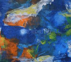 Olvashatatlan jelzéssel: Színes kép. Akril, farost. Fakeretben. 70x50 cm