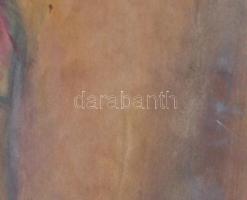 Hetényi Tibor (1891-1977): Női akt. Akvarell, papír, jelzés nélkül, paszpartuban, 55,5x37,5 cm