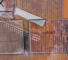 Misch Ádám (1935-1995): Számok és körök (cím nélkül), 1980-as évek eleje. Akril, ceruza, kréta, faro...