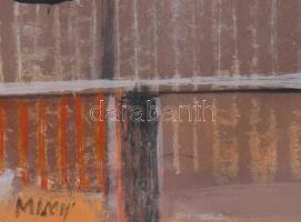 Misch Ádám (1935-1995): Számok és körök (cím nélkül), 1980-as évek eleje. Akril, ceruza, kréta, faro...