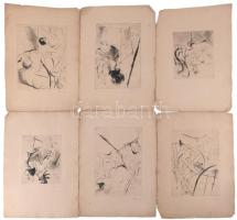 Szenes András, André Szenes (1895-1957): Chaqu' un son gout (Erotikus-pornográf album 14 db gra...