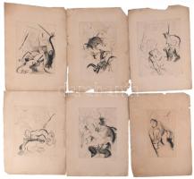 Szenes András, André Szenes (1895-1957): Chaqu' un son gout (Erotikus-pornográf album 14 db gra...